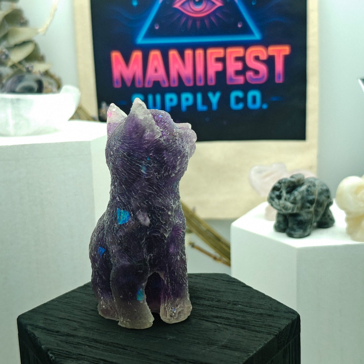 Amethyst Cat Crystal Figurine