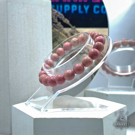 Rhodochrosite Crystal Bracelet - 8mm