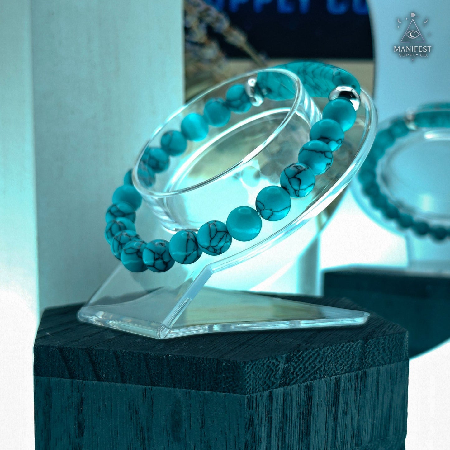 Turquoise Crystal Bar Bracelet
