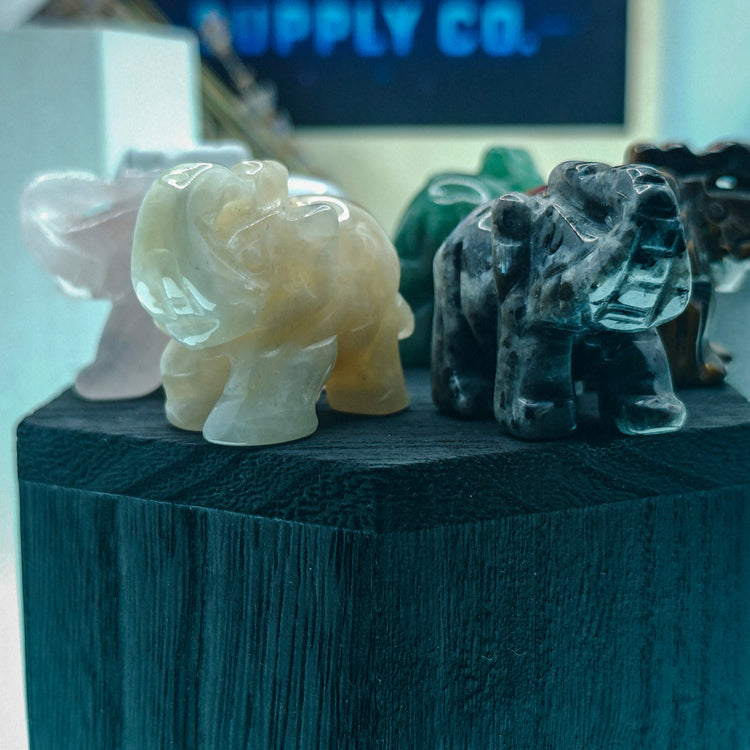 Mini Crystal Elephants