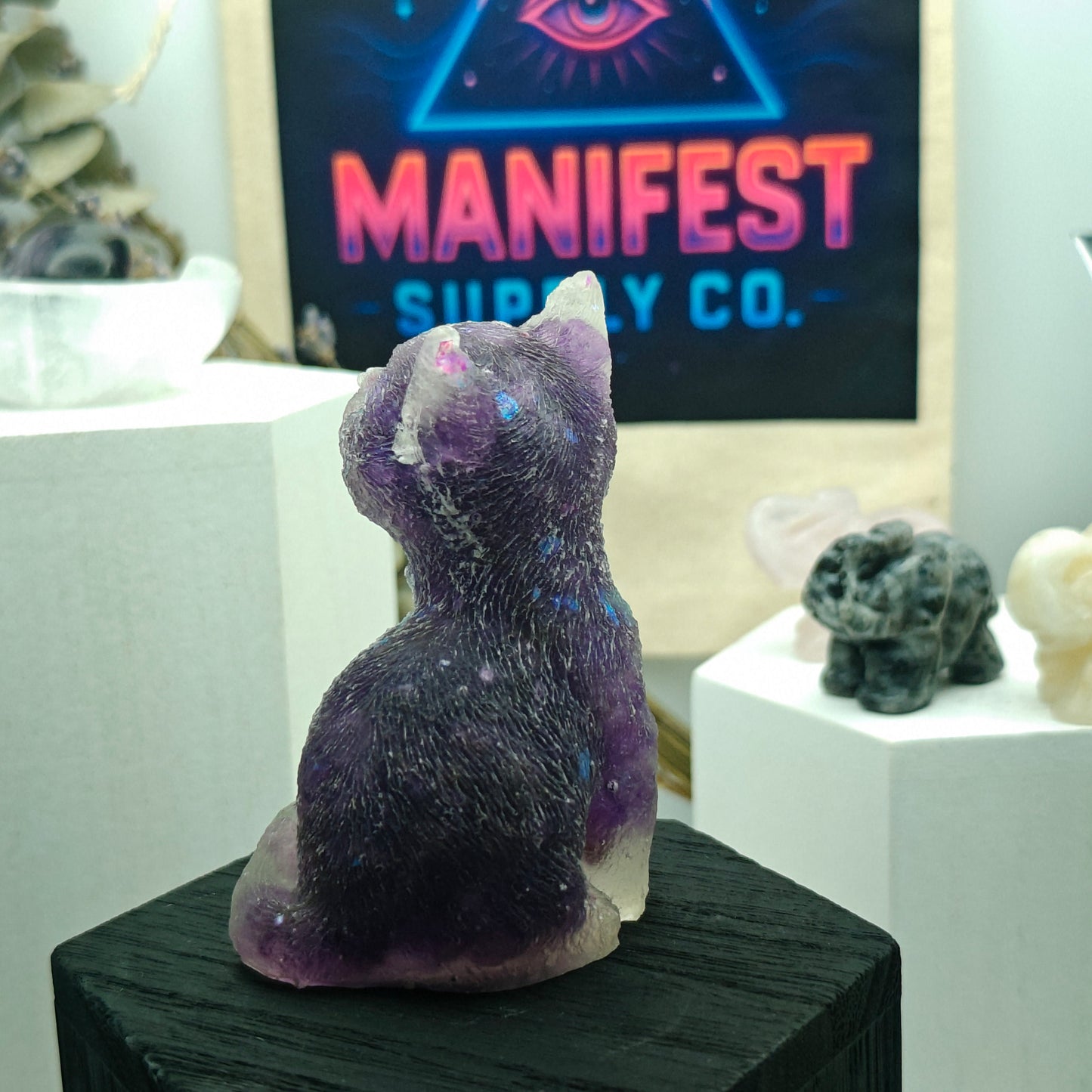 Amethyst Cat Crystal Figurine