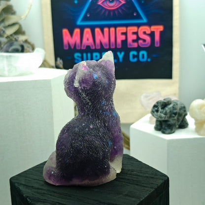 Amethyst Cat Crystal Figurine