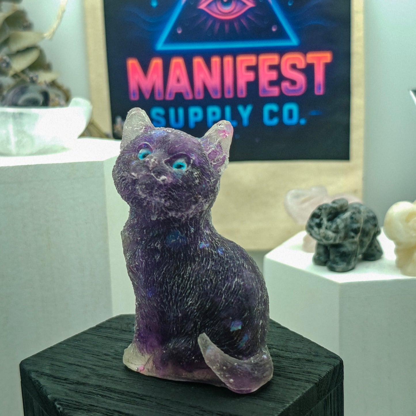 Amethyst Cat Crystal Figurine
