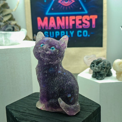 Amethyst Cat Crystal Figurine