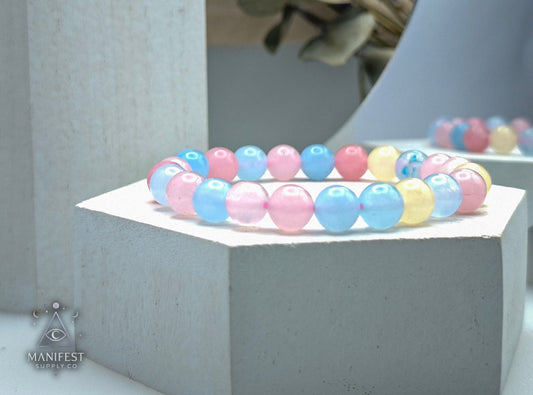Morganite Crystal Bracelet - 10mm