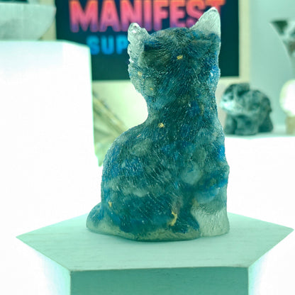 Sodalite Cat Crystal Figurine