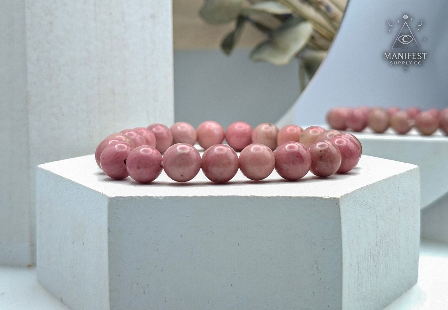 Rhodochrosite Crystal Bracelet - 8mm