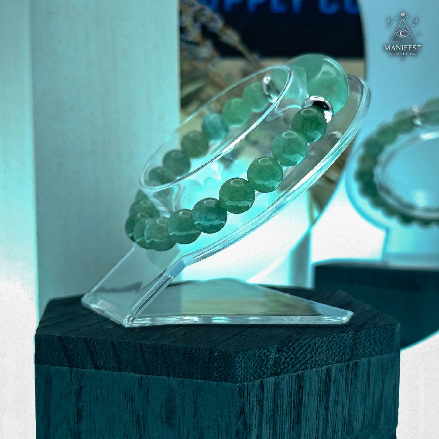 Green Aventurine Crystal Bar Bracelet