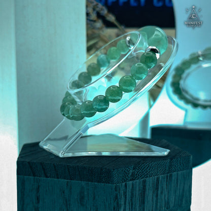 Green Aventurine Crystal Bar Bracelet