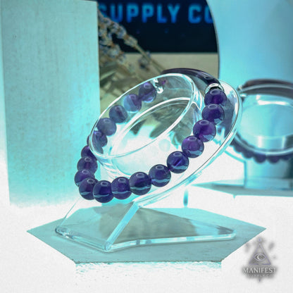 Amethyst Crystal Bar Bracelet