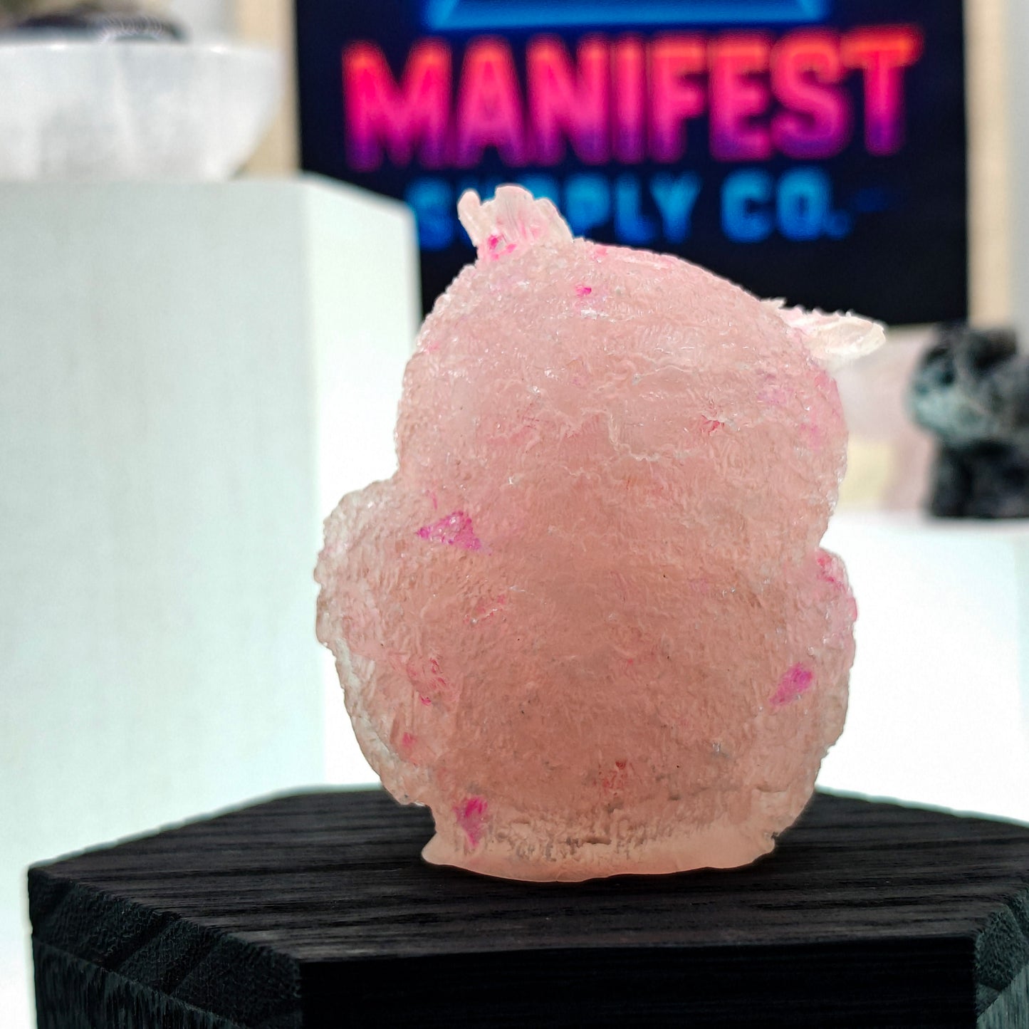 Rose Quartz Owl Crystal Figurine