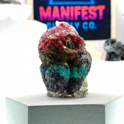 Chakra Stone Owl Crystal Figurine