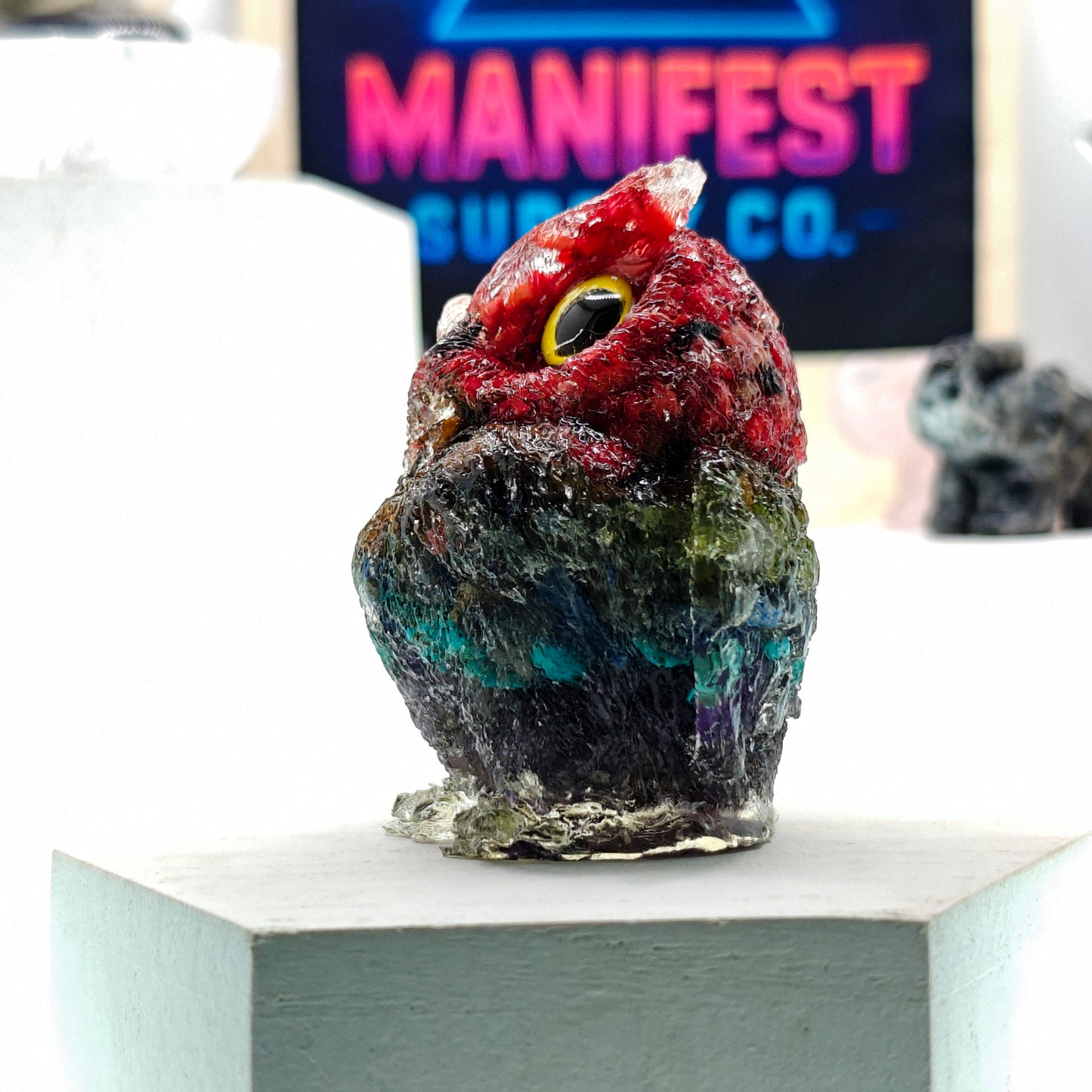 Chakra Stone Owl Crystal Figurine