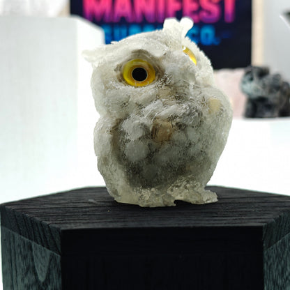 Howlite Owl Crystal Figurine
