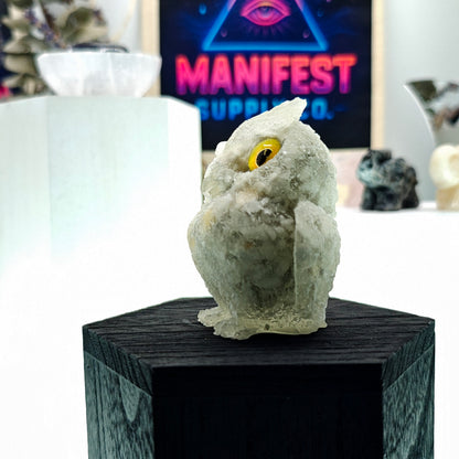 Howlite Owl Crystal Figurine