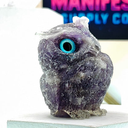 Amethyst Owl Crystal Figurine