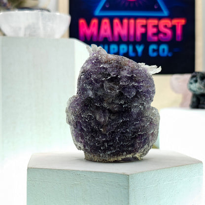 Amethyst Owl Crystal Figurine