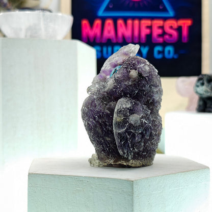 Amethyst Owl Crystal Figurine