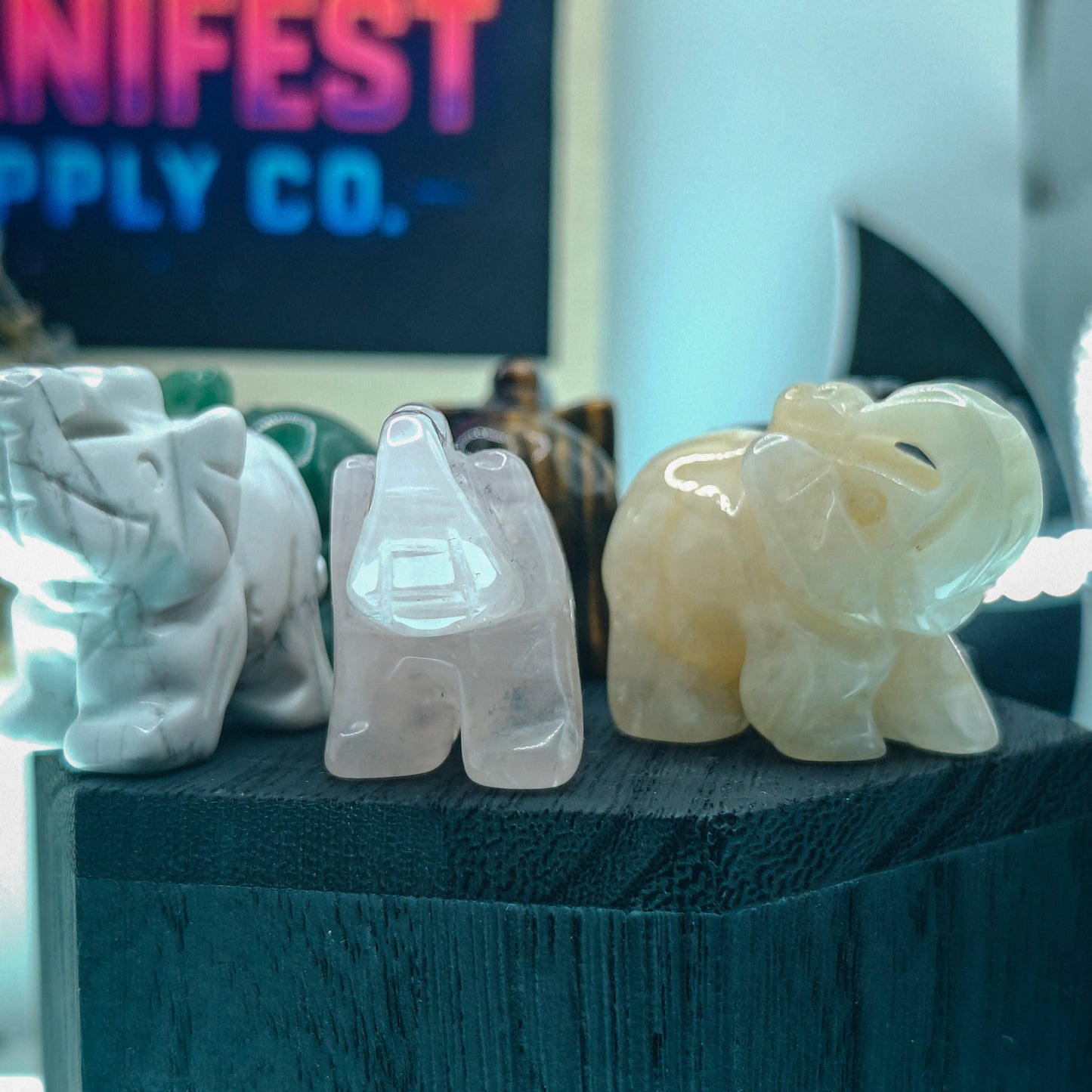 Mini Crystal Elephant Figurine