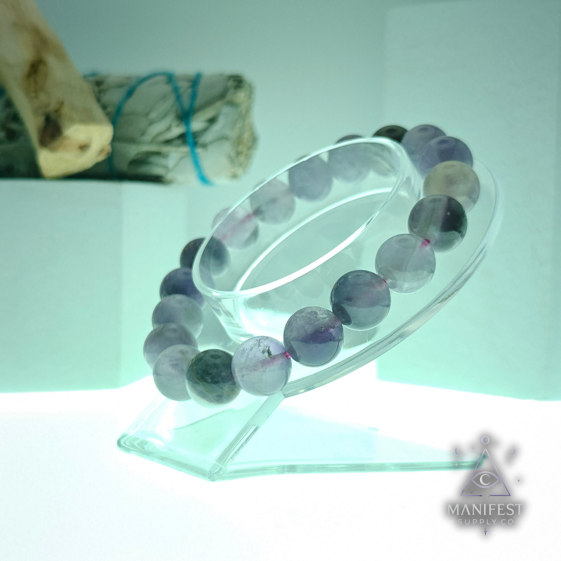 Amethyst Bracelet on Clear stand 